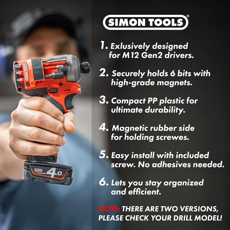 Simon tools Magnetic Bit Holder for Milwaukee M12 Impact Driver & Drill - Milwaukee Bit Holder for M12 - Image 2